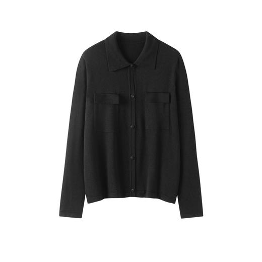 S·Y·C【白屿】桑蚕丝羊毛休闲时尚百搭显瘦纽扣针织衫女SYM25082 商品图4