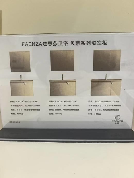 法恩莎卫浴 浴室柜FJGD36196H-2517-100 商品图2