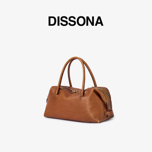 【2F迪桑娜】迪桑娜 26SS风行系列 擦色波士顿款 手拎斜跨肩带多用途植鞣牛皮女包 商品图0