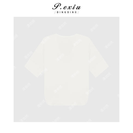 03-5潘依绣丁丁宠粉亚麻U领极简风老钱上衣Q9092 商品图1