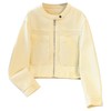 丁摩 超火小香风奶黄色圆领牛仔外套女短款春装新款减龄夹克6ZF-2537 商品缩略图4