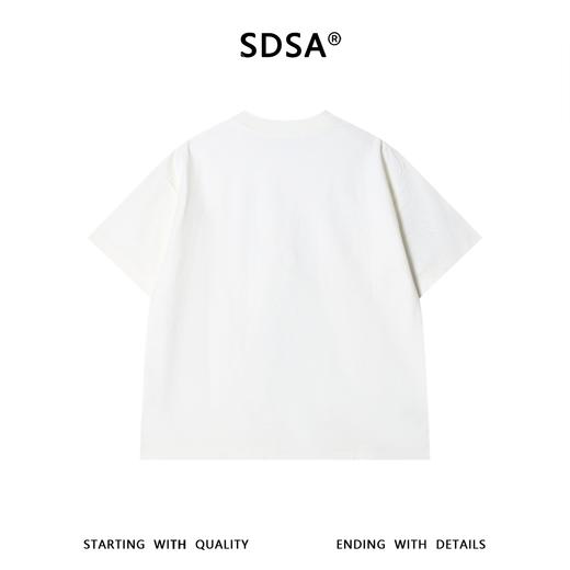 SDSA男装2026新款高贵轻奢潮牌抽象贴布烫钻圆领短袖T恤百搭痞帅 商品图4