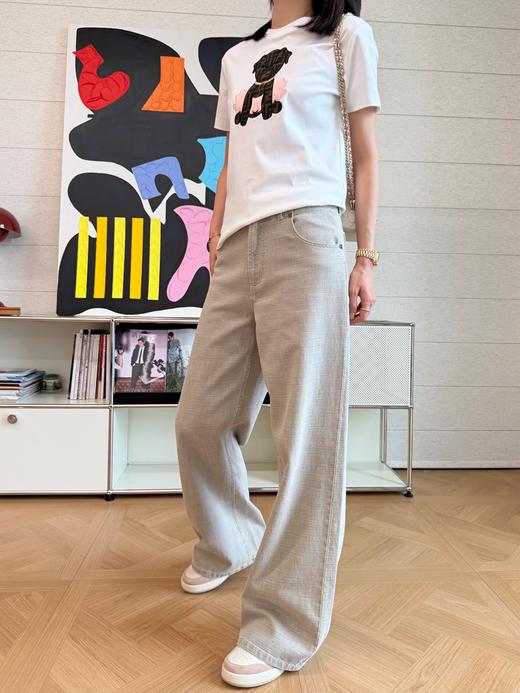 芬迪 全新上线老花小狗章仔白T 恤 商品图2