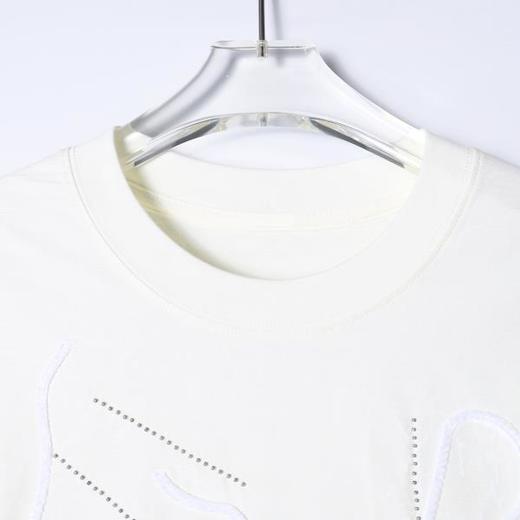 SDSA男装2026新款高贵轻奢潮牌抽象贴布烫钻圆领短袖T恤百搭痞帅 商品图1