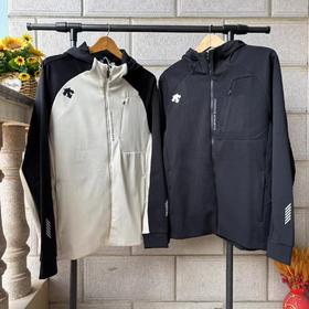 F032966春季户外休闲情侣款立体剪裁连帽针织开衫外套