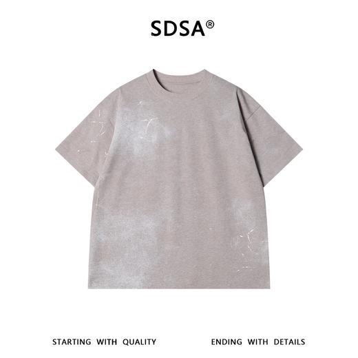 SDSA男装2026新款高贵轻奢潮牌蛛网亮片圆领短袖T恤扎染百搭上衣 商品图0