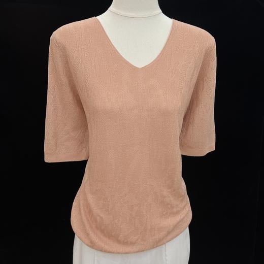 S·Y·C【简单V领】100 天 丝宽松休闲显瘦针织衫TS25078 商品图3