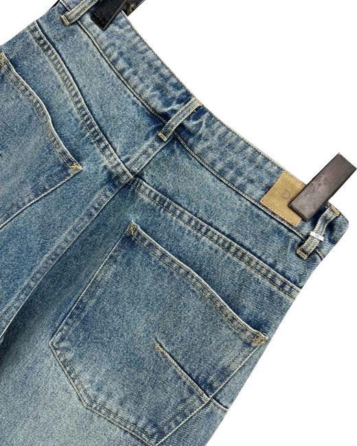 女款高腰直筒牛仔裤长裤la010 商品图2