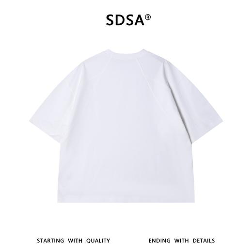 SDSA男装2026新款高贵轻奢纯色高级感分割线设计圆领短袖T恤百搭 商品图4
