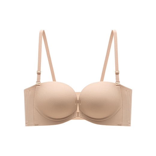 【聚拢有型！调整胸型】美背前扣可拆卸无肩带内衣女夏薄款防滑聚拢小胸显大无痕隐形文胸。xa 商品图4