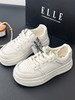 品牌直发特价ELLE厚底松糕纯皮小白鞋 商品缩略图13