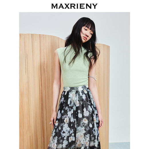 【商场同款-春游记】MAXRIENY不对称衣摆设计套头修身针织毛衫女(货号:MC86SW033) 商品图2