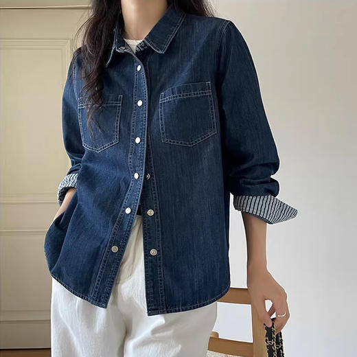 裁缝学苑AQ599正肩牛仔衬衫纸样女装新款复古叠穿外套上衣打板裁剪图 商品图2