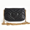 【95新】Gucci古驰Marmont系列476433黑色超迷你马蒙链条包单肩斜挎包女士150326TJ02 商品缩略图2