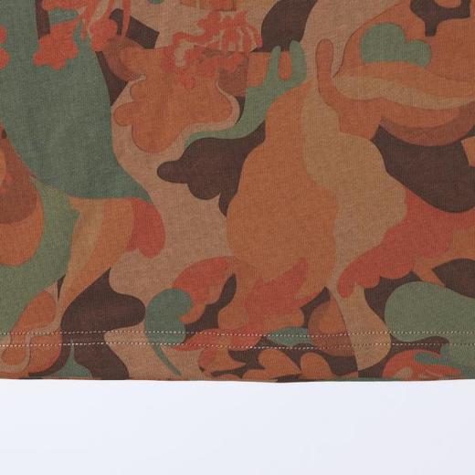 SDSA男装2026新款高贵轻奢美式复古丛林迷彩印花宽松圆领短袖T恤 商品图3