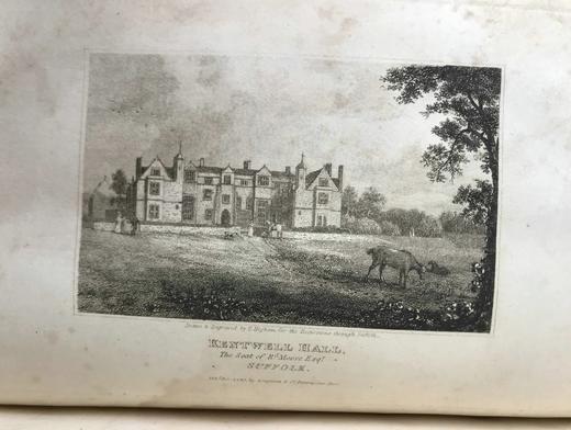 约19世纪早期 萨福克旅游者（全2卷合订本） 数十幅版画插图与地图 真皮精装大32开 商品图5