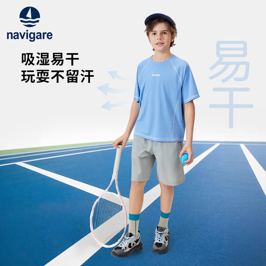 【纳维凯尔】【120-165】Navigare意大利小帆船男女童速干短袖T恤 商品图3
