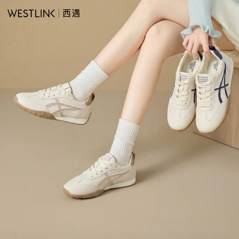 西遇厚底德训鞋女2026新款春季小白鞋运动休闲百搭巨好看阿甘鞋子V0566347