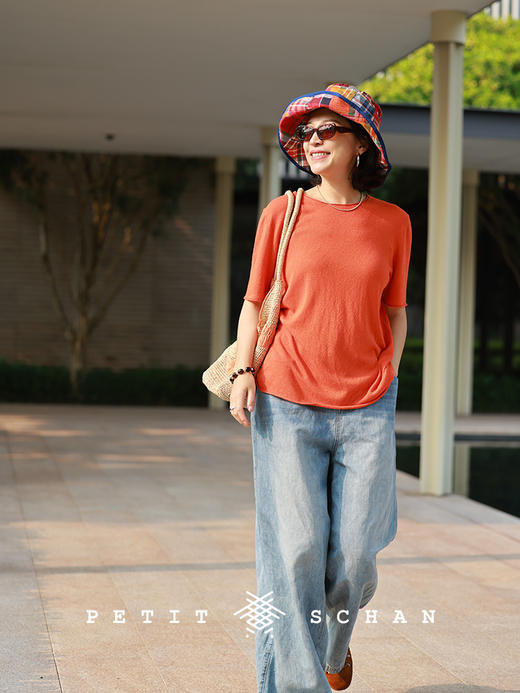 PETIT SCHAN小闪 #097 Flaw in perfection 天衣有缝  手工拼接印度棉百家布大檐渔夫帽 商品图6