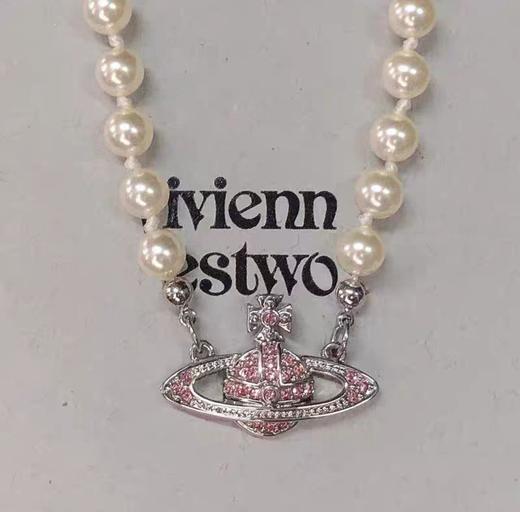 【西太后明星同款】Vivienne Westwood/西太后 土星珍珠项链 银色TX001/金色TX002/玫红TX003 生日礼物送女友 商品图6