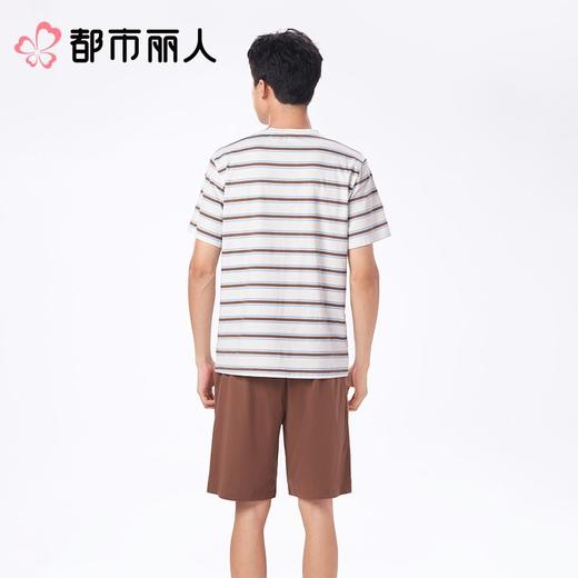 都市丽人睡衣男士睡衣薄家居服睡衣男士棉质短袖套装男装短袖短裤可外穿FHC2A7 商品图2