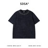 SDSA男装2026新款轻奢高街扎染领口镶珠子设计圆领短袖T恤百搭 商品缩略图0