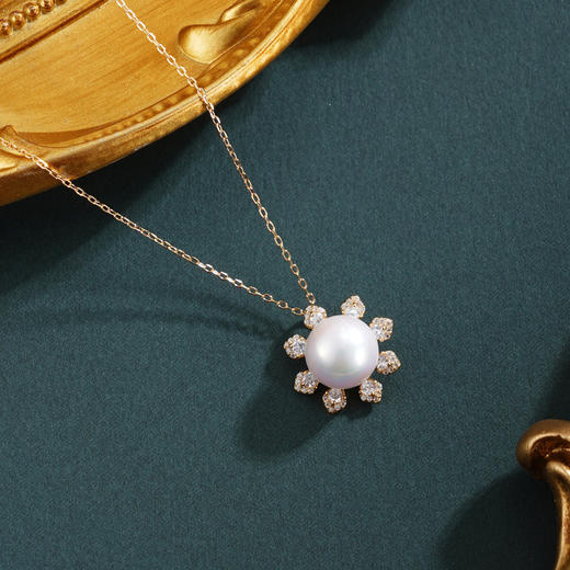 子佩集【炽热光芒】银S925珍珠惜王妃套链项链【MLTL049】镀金太阳花2602 商品图1