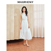MAXRIENY千金名媛风连衣裙2024夏季新款高腰节收褶无袖挂脖裙子(货号:MS85DR011) 商品缩略图0