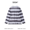 SDSA男装2026新款高贵轻奢简约透气撞色条纹圆领长袖T恤百搭休闲 商品缩略图4
