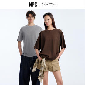 NPC潮牌宽松简约纯色圆领短袖T恤绵羊毛混纺男女春夏上新NP61TE33