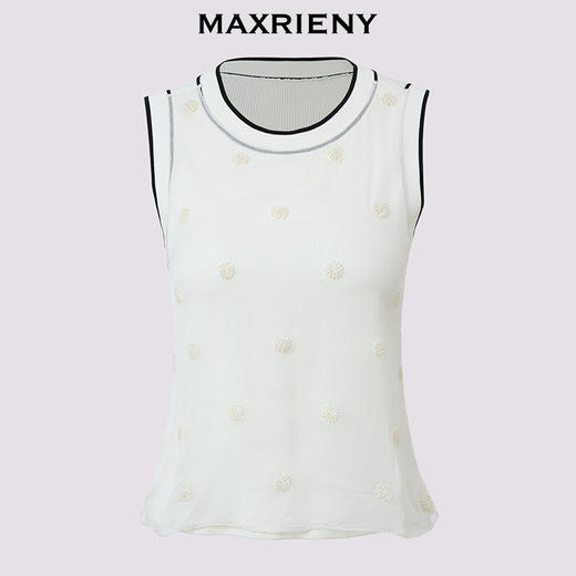 【商场同款】MAXRIENY精致日常感黑白撞色边直身毛衫25夏款气质感(货号:MC86SW258) 商品图4