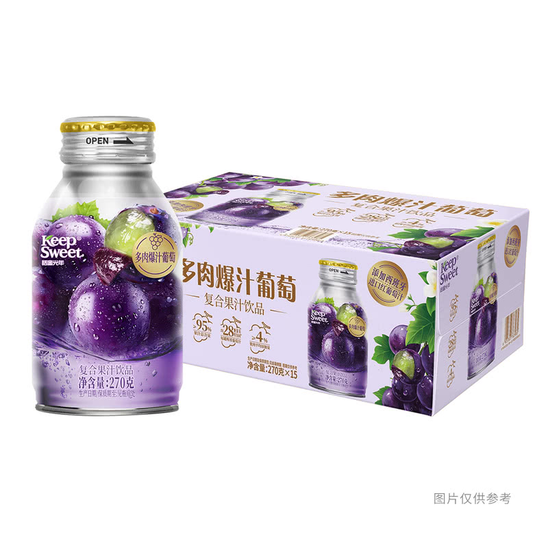MM 山姆 恬蜜光年 多肉爆汁葡萄复合果汁饮品 270g*15