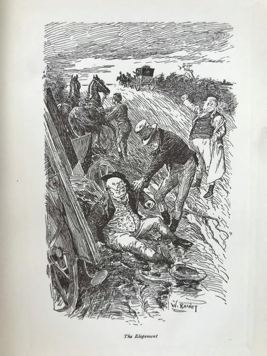1901年 狄更斯《匹克威克俱乐部》 8幅插图 漆布精装大32开 商品图4