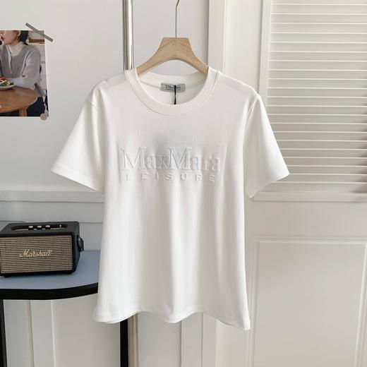 专柜同步MAX新款凹凸字母纯色T恤 商品图5