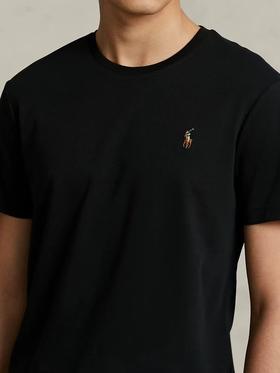 【a61】经典彩马刺绣男子夏日舒适圆领短袖T恤！！