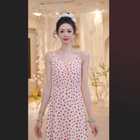 MAXRIENY浪漫度假感小红书连衣裙26夏季新款法式吊带印花裙子女(货号:MF80DR256)