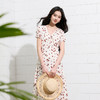 三彩2026夏季新款法式度假碎花雪纺裙连衣裙短袖A字裙长裙S 商品缩略图3