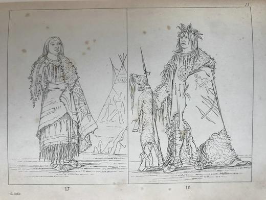 1848年 北美印第安人的礼仪、风俗和状况（全2卷） 360幅版画插图 真皮精装16开 商品图13