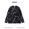 SDSA男装2026新款高贵轻奢潮牌水波纹小马印花圆领长袖T恤百搭 商品缩略图4