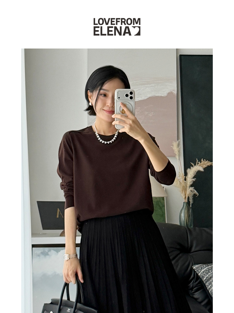 0401上新｜100%羊毛 春季气质休闲感 圆领T恤