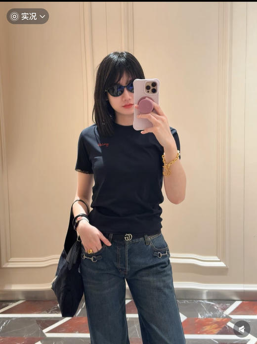 古驰 26Ss最新款拼蕾丝短袖 （MM） 商品图3