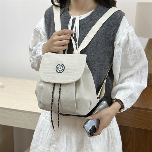 【防水面料！韩式百搭】春季新款2026防水布女士双肩包ins超火百搭大学生儿童出游包。xa 商品图2