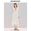 MAXRIENY法式宫廷风半身裙2026年春季新款米白色半裙蕾丝刺绣长裙(货号:MF80SK014) 商品缩略图1