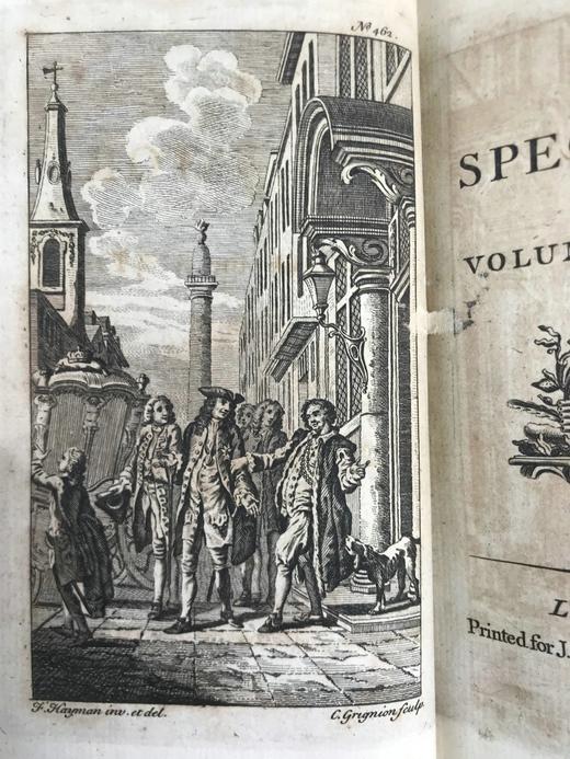 约18世纪 《旁观者报》文集（全8卷） 8幅插图 真皮精装36开 商品图5