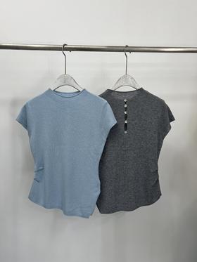 【门店同款】ENJOY春季“柔权主义”后背镂空不规则小衫 169250363