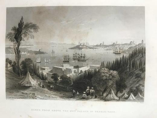 约19世纪中期 博斯普鲁斯之美 巴特利特近百幅风景版画 真皮精装16开 商品图2