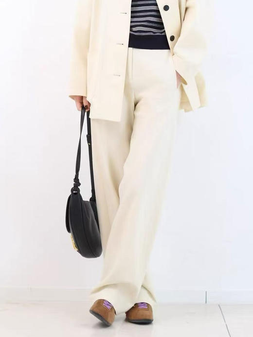 330-5自留 小禾渠道圆正 侧缝前移 丝棉麻 斜纹针织布 柔滑垂坠 巨好穿直筒裤 可穿薄底鞋 商品图6