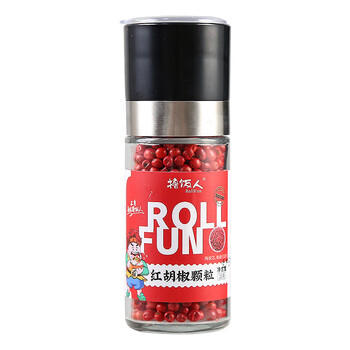 撸饭人（ROLLFUN）红胡椒粒25g研磨瓶牛排西餐烹饪装饰调味料25g /粮油调味 /调味品 /复合香辛料 商品图6