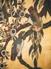 独角鹿西洋古董20世纪初期中国出品花鸟山水主题六曲款彩屏风 商品缩略图8