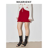 MAXRIENY红色半身裙2026年春季新款过年氛围穿搭荷叶边高腰半裙(货号:MF80SK016) 商品缩略图2
